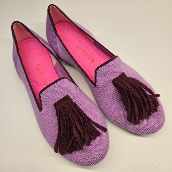Rothy's Shoes - Rothy's Sz 8 Limited Edition The Merino Wool Tassel Slip On Loafer Flat Lavender